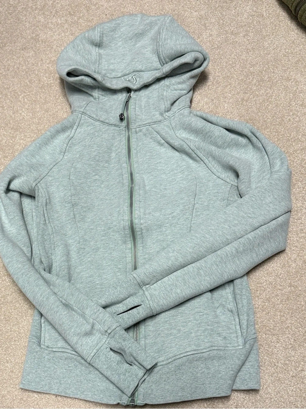 lululemon athletica Light Sage Full-Zip scuba hoodie size 4